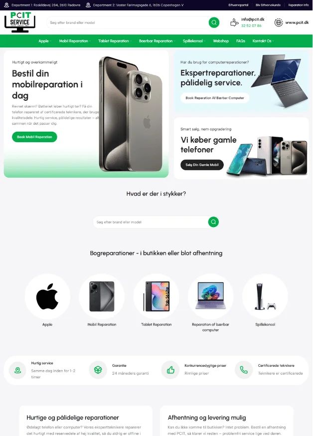 PCIT Services website built with Web Development Services by Webzo